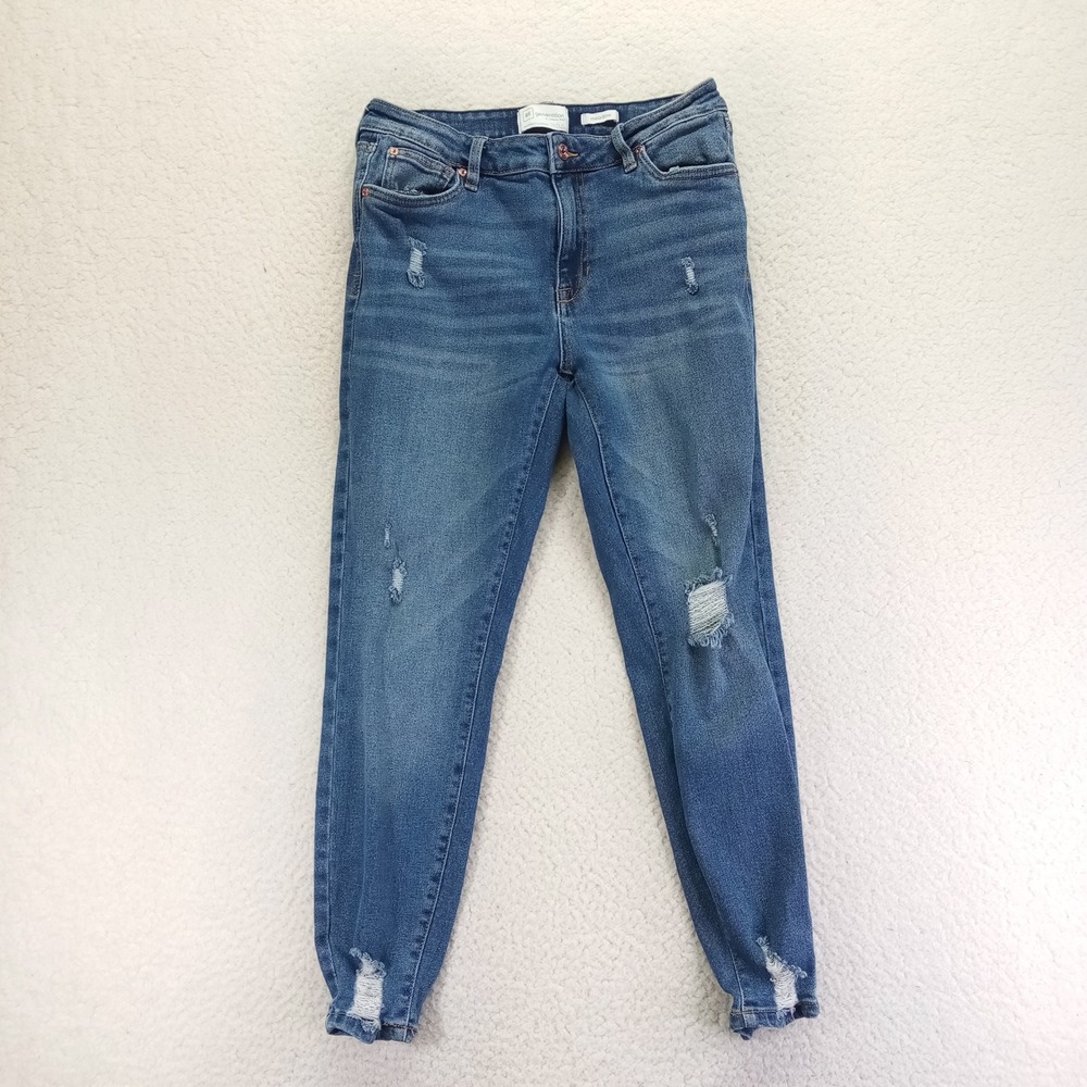 RE Generation Celebrity Pink Meadow Distressed Skinny Jeans Blue Size 11/30